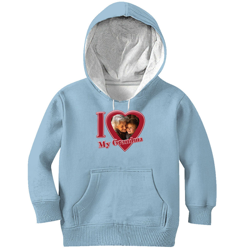 Ich liebe meine Oma/Nana/Mama... - Personalisiertes Oma-T-Shirt und Hoodie