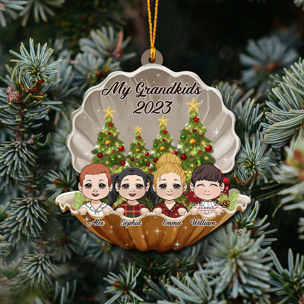 Meine Enkelkinder – Personalisierter Oma-Weihnachtsbaumschmuck