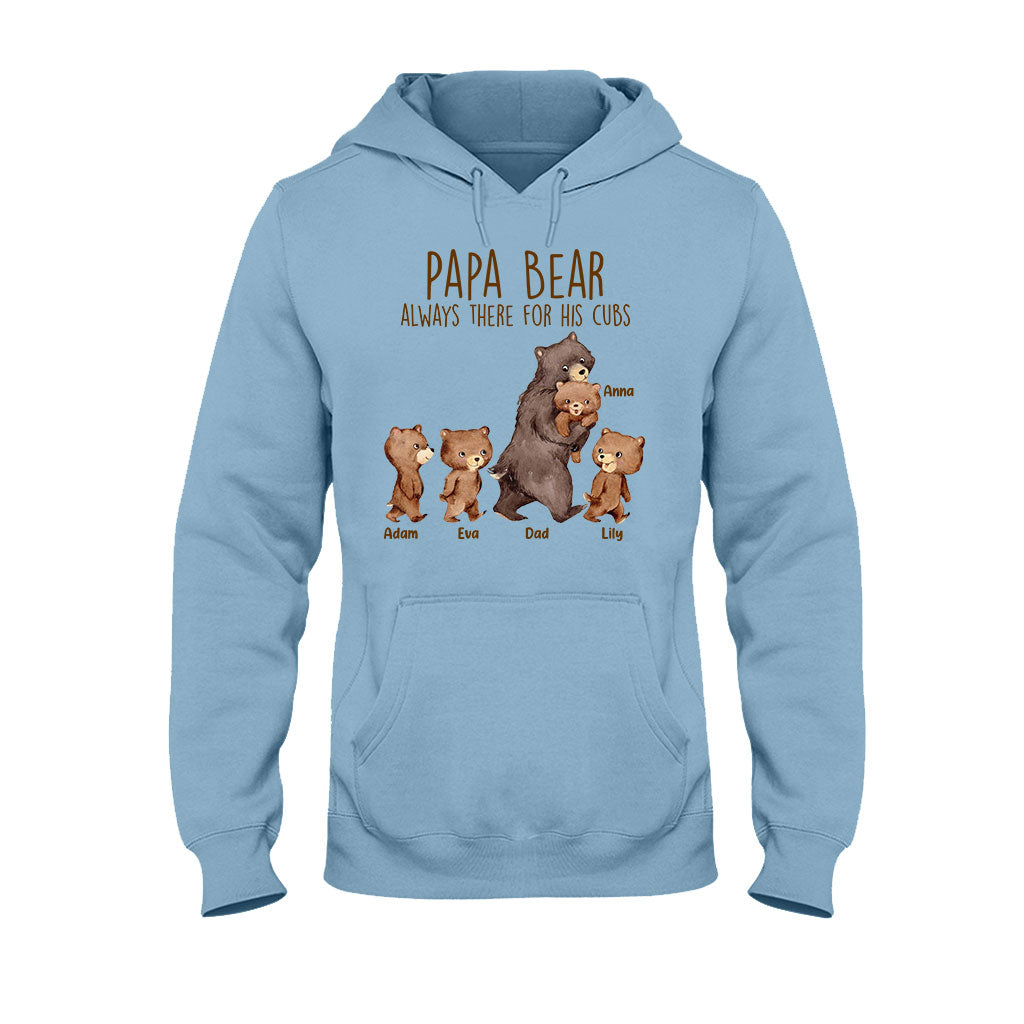 Papa Bär – Geschenk für Papa, Opa, Onkel, Bruder – Personalisiertes T-Shirt und Hoodie
