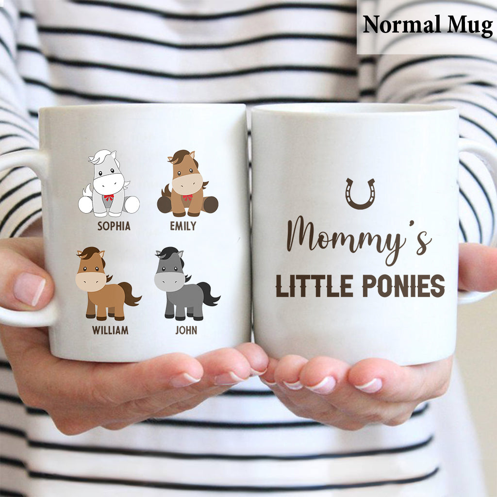 Daddy's Little Ponies – Pferdegeschenk für Papa, Opa, Ehemann, ihn – Personalisierte Tasse