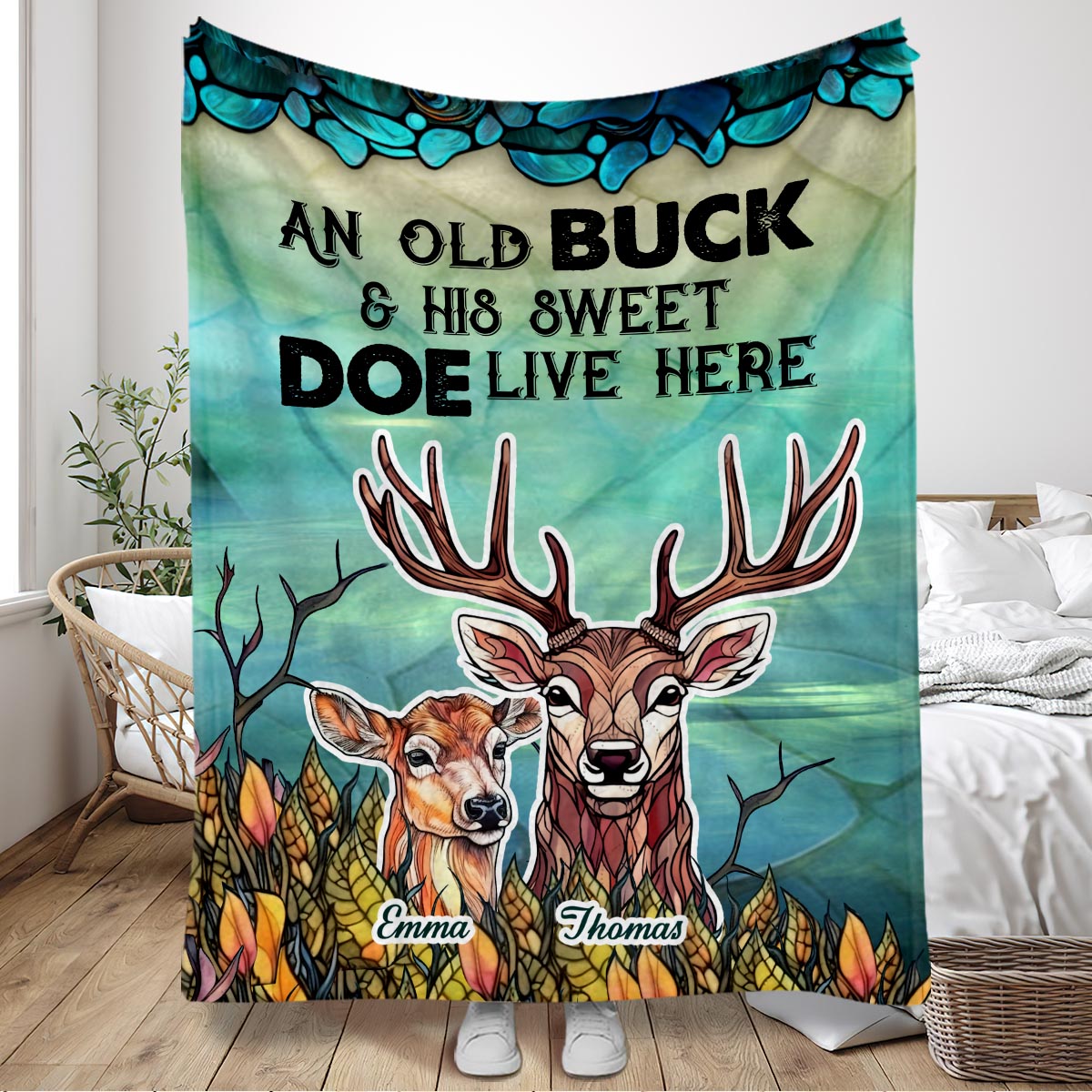 Live Here - Personalized Hunting Blanket