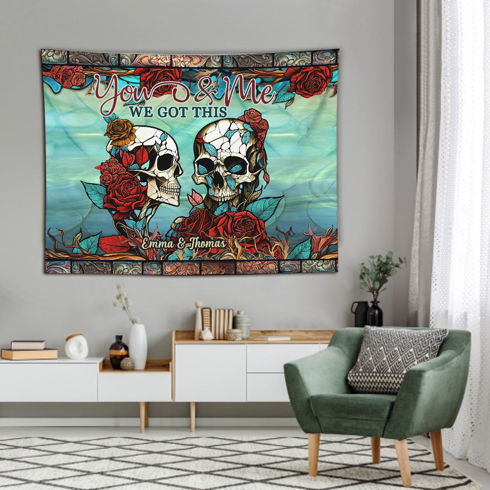 We Got This - Personalized Skull Wall Tapestry