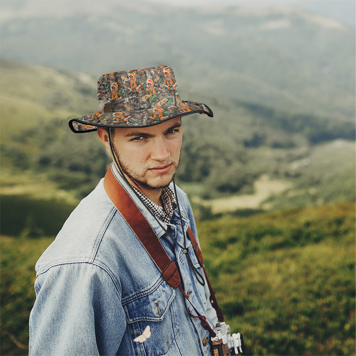 Foto eingefügter Jäger - Personalisierter Jagd-Boonie-Hut