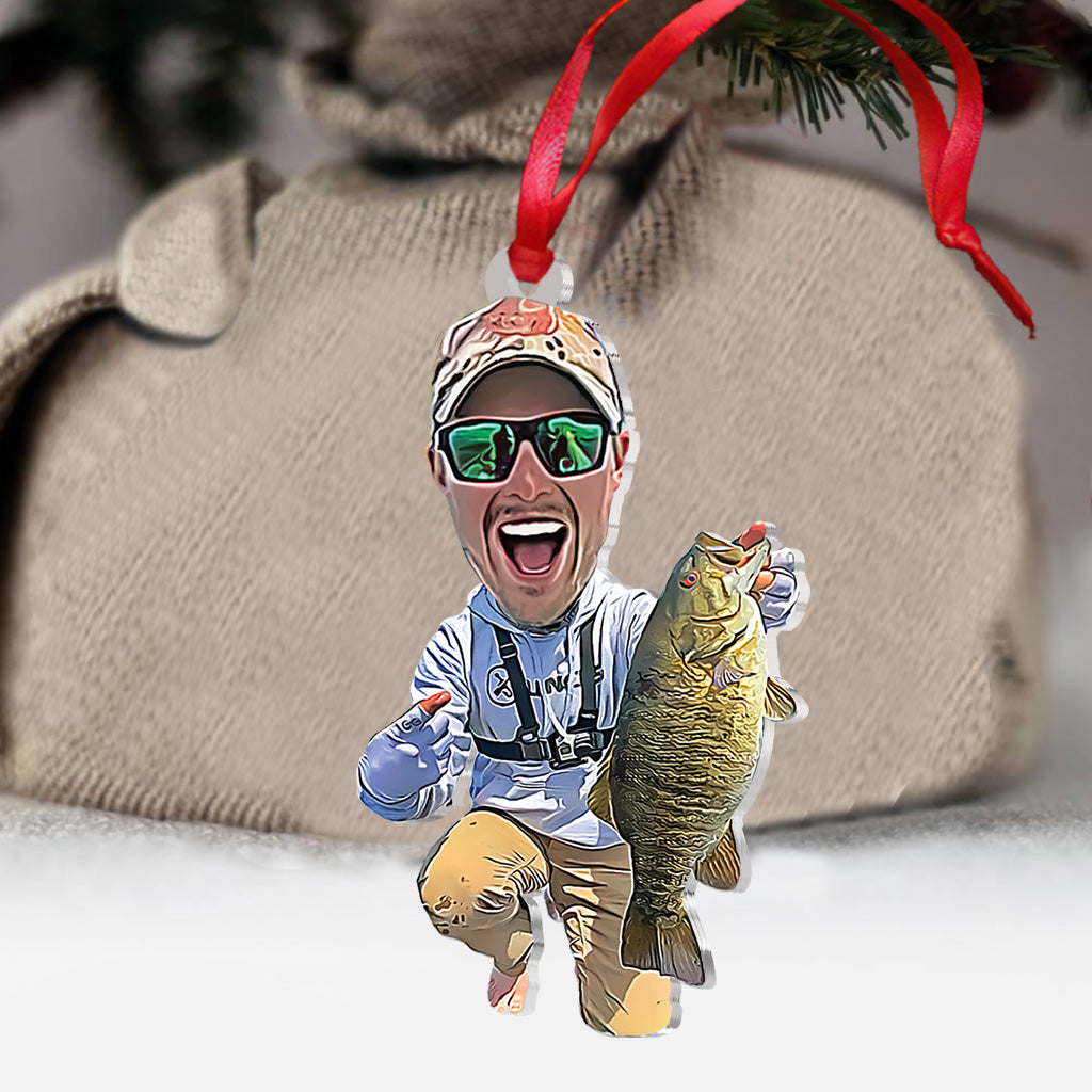 Cartoonize Funny Fishing - Personalized Fishing Ornament