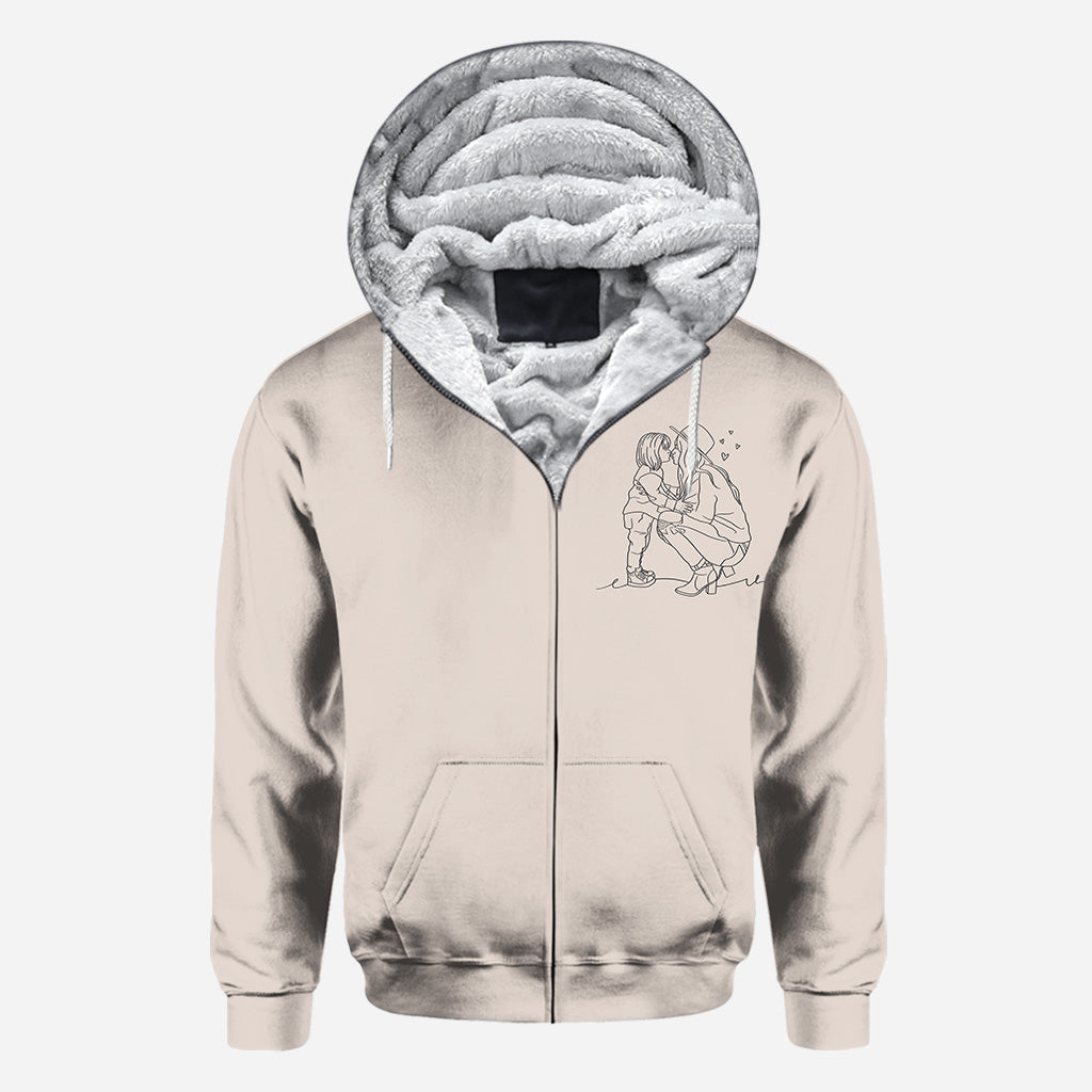 Strichzeichnung - Personalisiertes Stiefmutter-T-Shirt