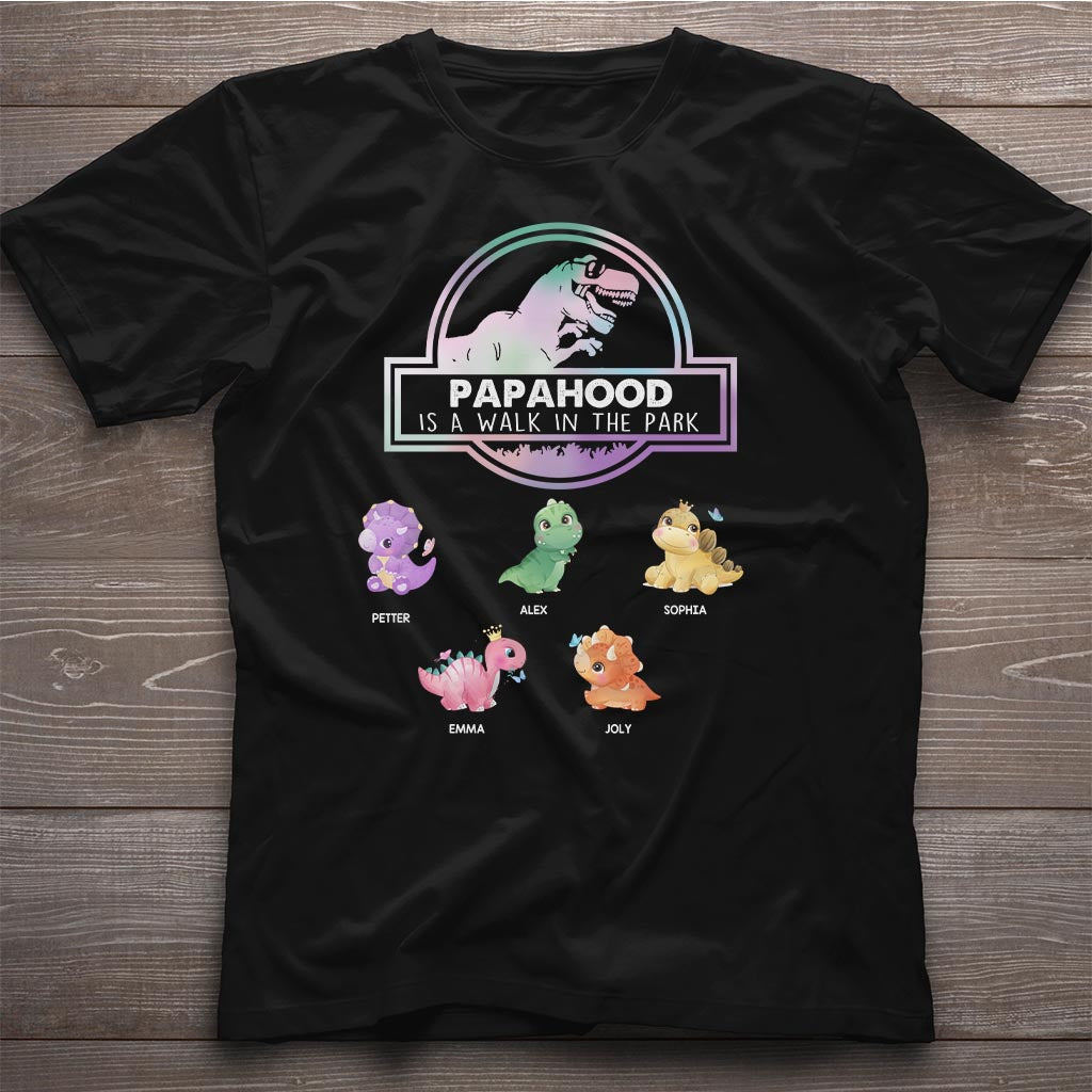 Fatherhood Is A Walk - Gift for dad, grandpa - Personalized T-shirt And Hoodie