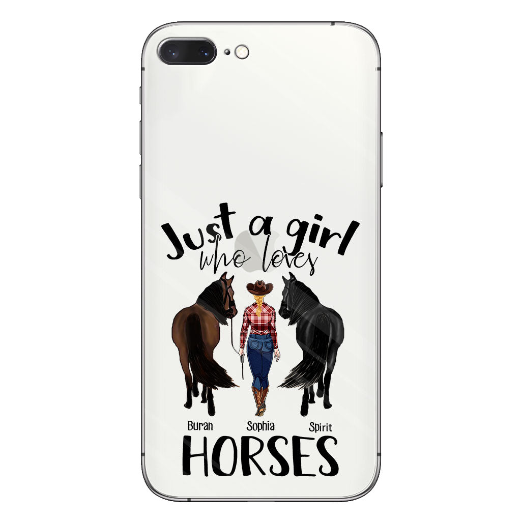Just A Girl Who Loves Horses - Personalized Horse Clear Phone Case
