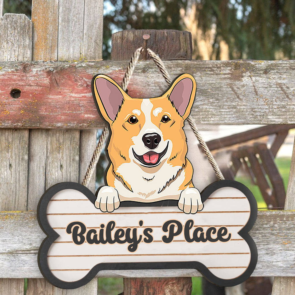 Buddy's Place - Personalisiertes Hunde-Holzschild