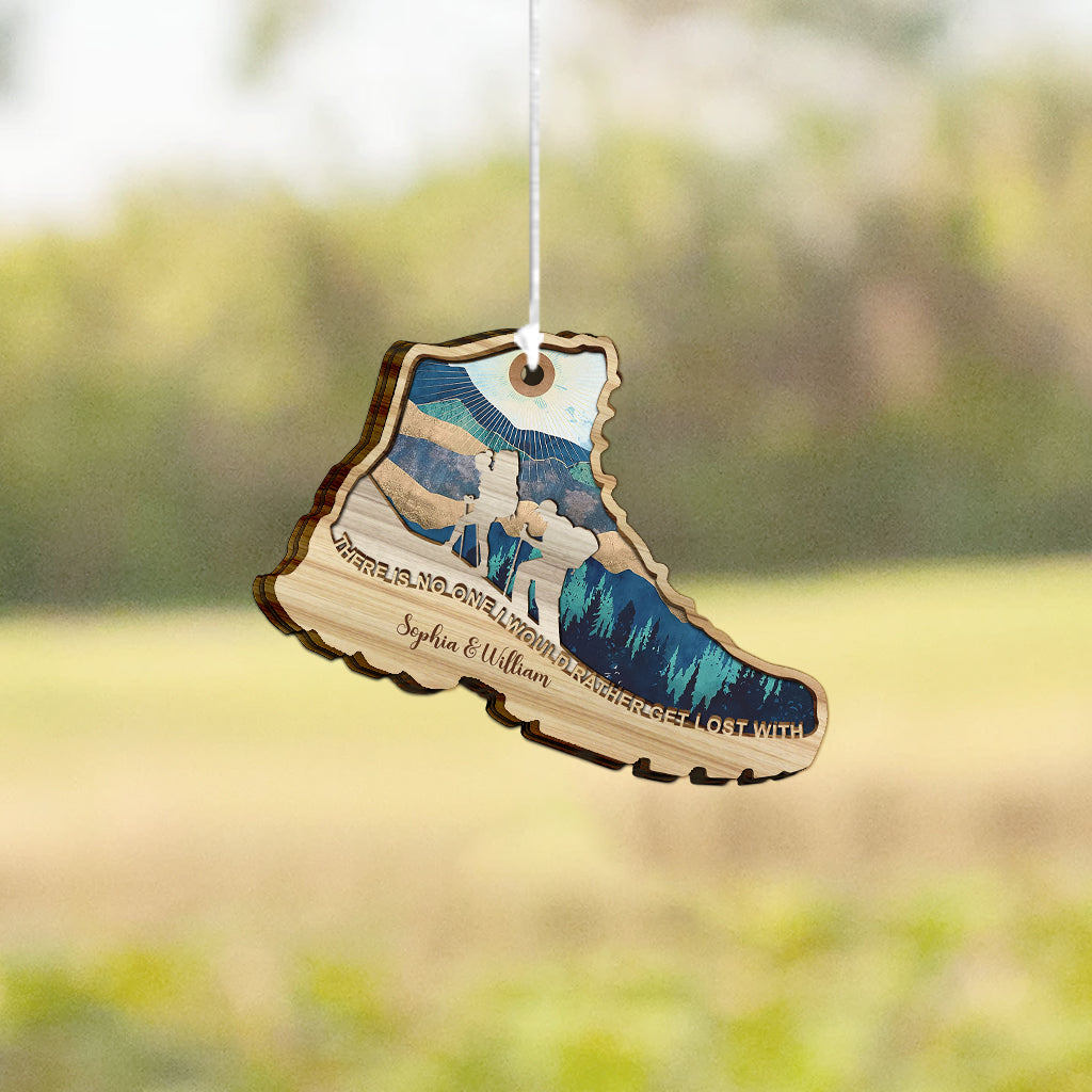 Es gibt niemanden, mit dem ich mich lieber verirren würde – Wandergeschenk für Ehefrau, Ehemann, Freund, Freundin – Personalisiertes Windspiel