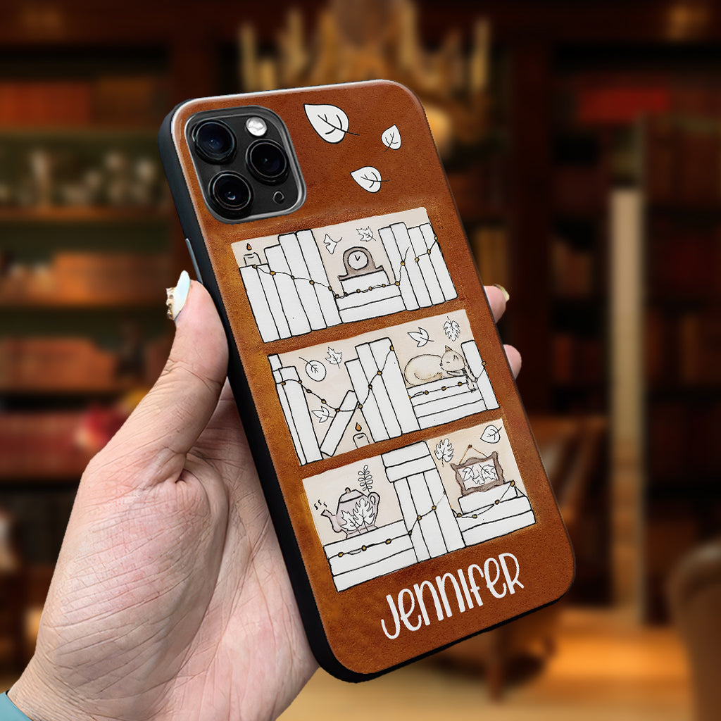 Lesetracker für vier Jahreszeiten – Personalisierte Buch-Handyhülle