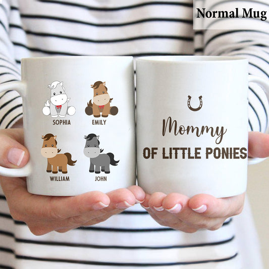 Daddy's Little Ponies - Horse gift for dad,grandpa, husband, him - Personalized Mug
