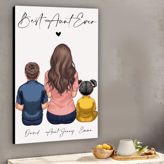 Best Aunt Ever - Personalized Aunt Canvas And Poster