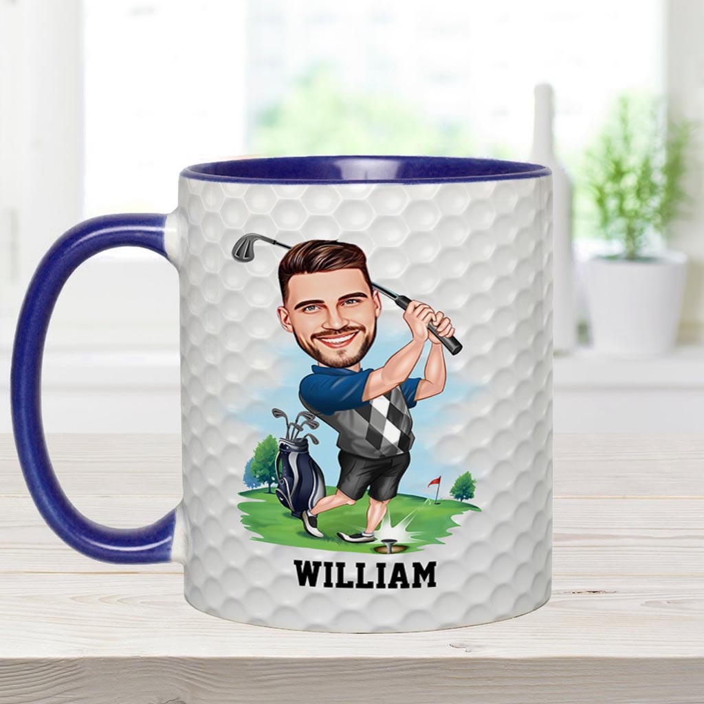 Weltweit mittelmäßigster Golfer – Personalisierte Golf-Akzent-Tasse