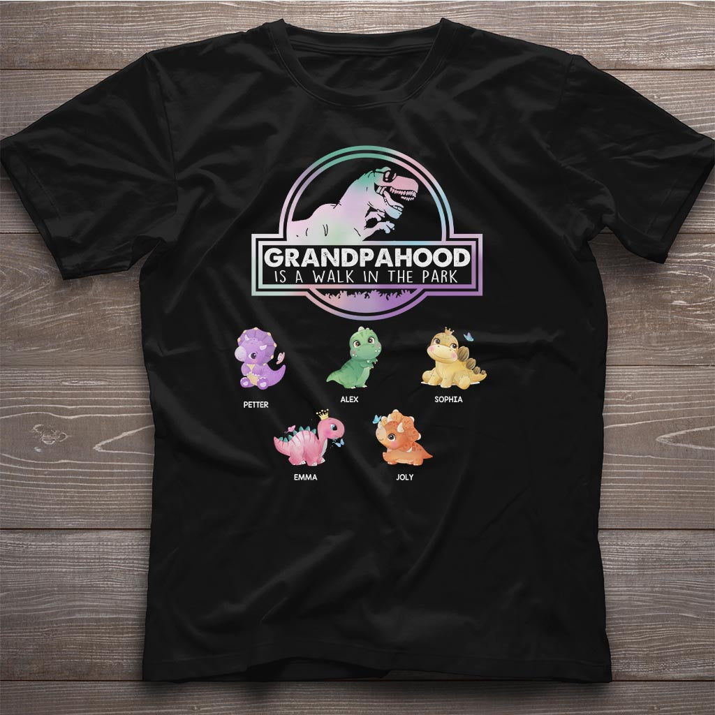 Vaterschaft ist ein Spaziergang – Geschenk für Papa, Opa – Personalisiertes T-Shirt und Hoodie