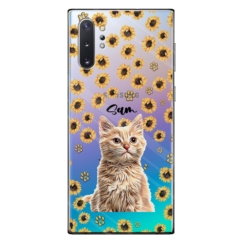 Du bist mein Sonnenschein – Personalisierte transparente Handyhülle mit Hund