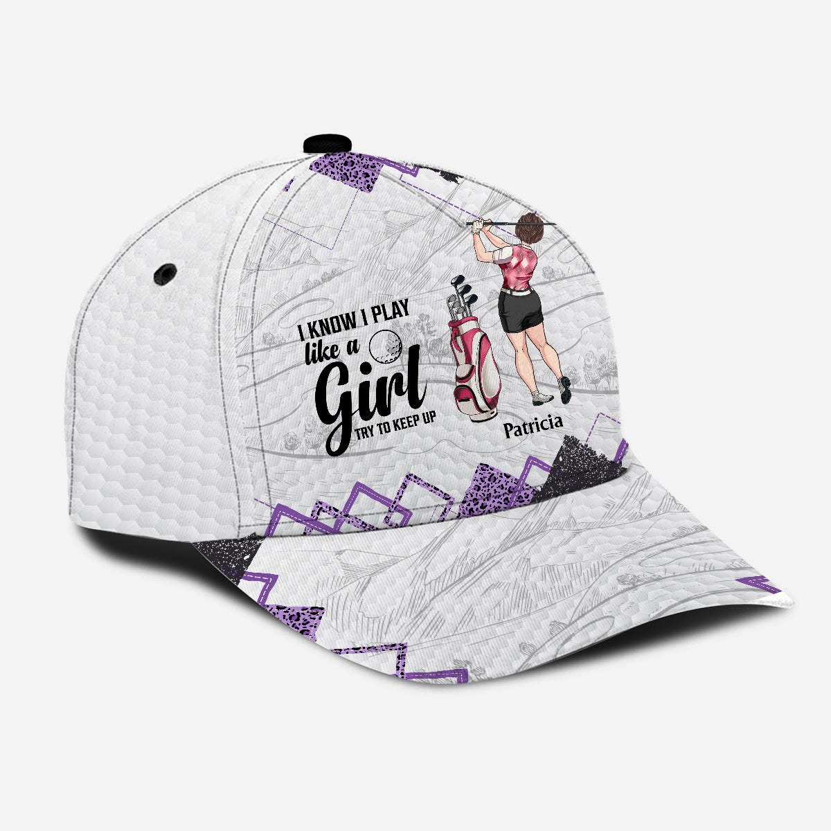 Golfunterricht – Golfgeschenk für sie, Freundin, Ehefrau, Tochter – Personalisierte klassische Kappe