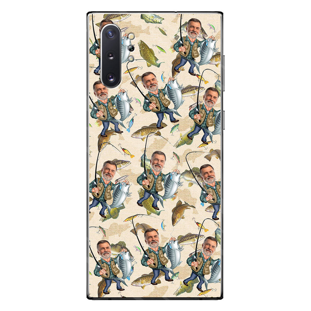 Lustiges Angelmotiv – personalisierte Handyhülle mit Foto