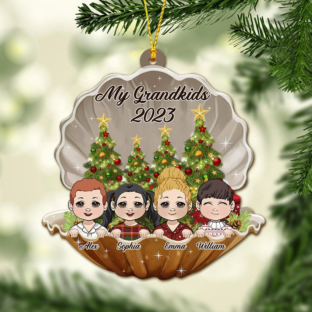 Meine Enkelkinder – Personalisierter Oma-Weihnachtsbaumschmuck