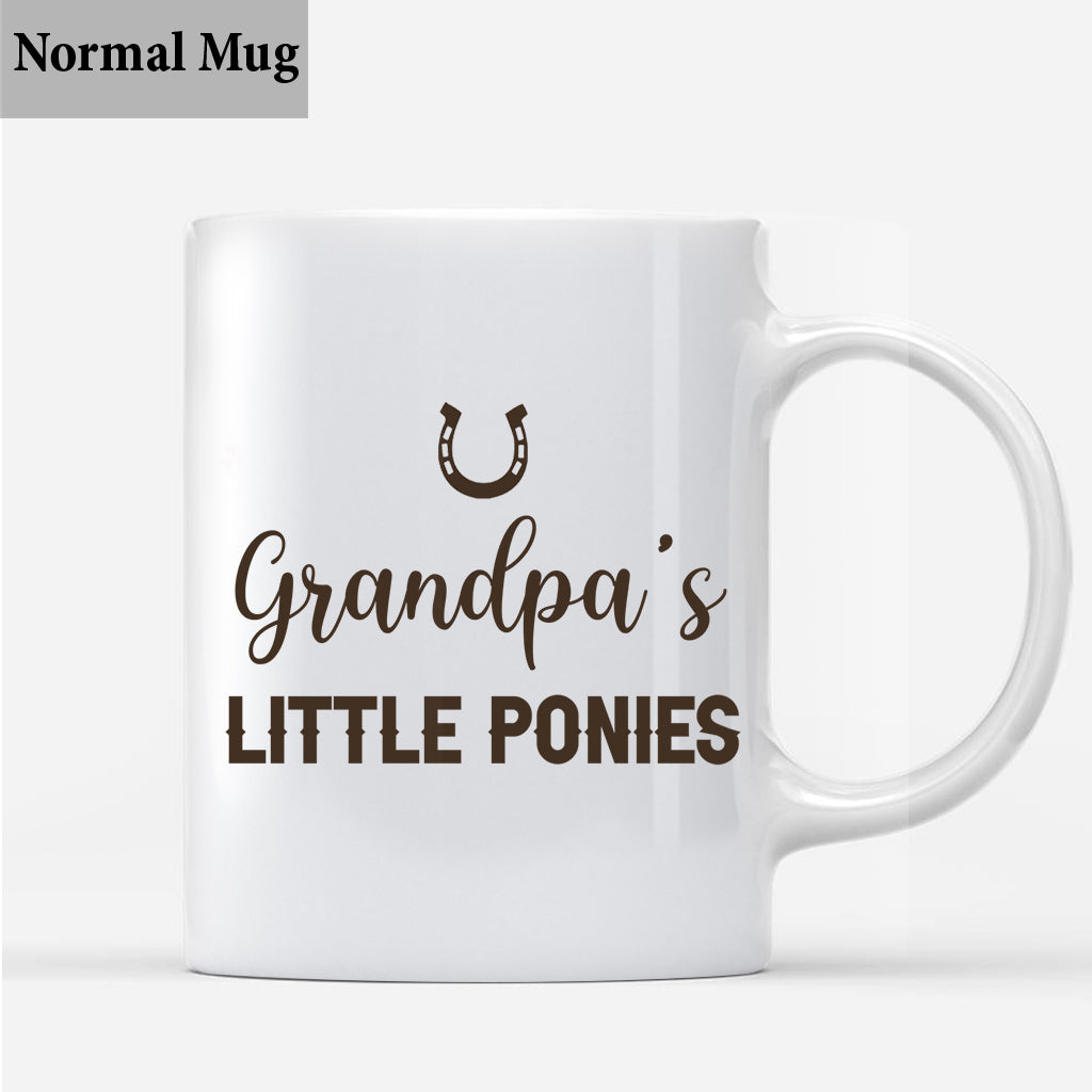 Daddy's Little Ponies - Horse gift for dad,grandpa, husband, him - Personalized Mug