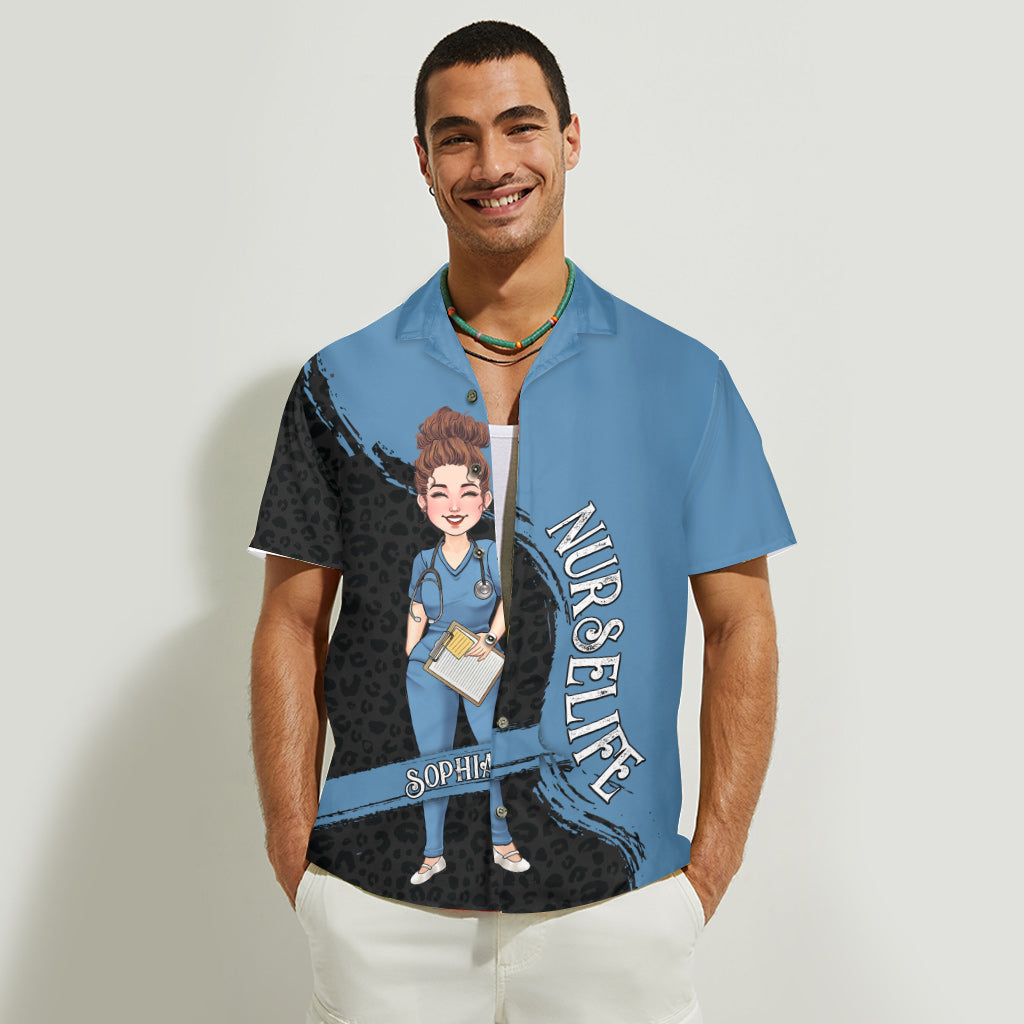Das Leben als Krankenschwester – Geschenk für Mama, Ehefrau, Freundin oder Freundin – Personalisiertes Hawaiihemd
