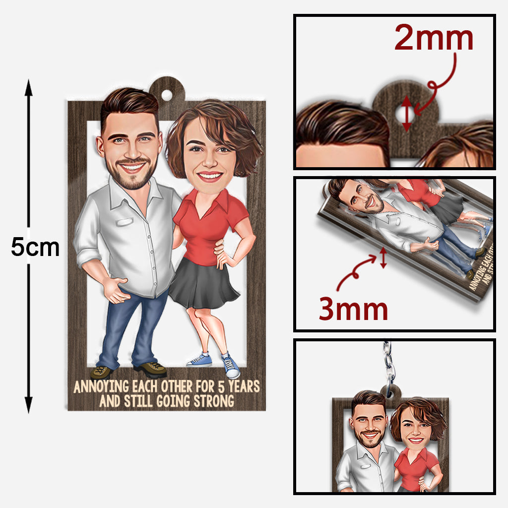 Annoying Each Other - Personalized Couple Keychain