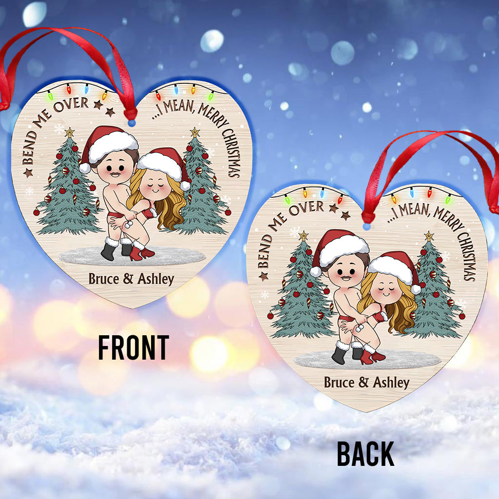 „Bend Me Over I Mey Merry Christmas“ – personalisierter Weihnachtsschmuck für Paare