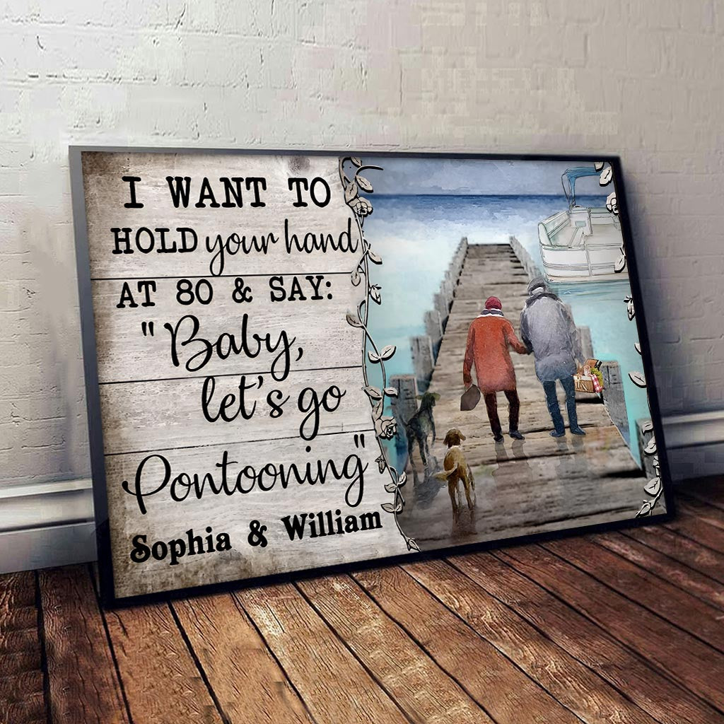 Auf zum Pontonbootfahren – Personalisierte Ponton-Leinwand und Poster