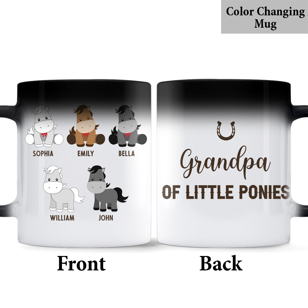 Daddy's Little Ponies – Pferdegeschenk für Papa, Opa, Ehemann, ihn – Personalisierte Tasse