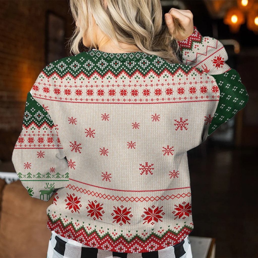 Gemeinsam auf der Liste der Unartigen – personalisierter hässlicher Partnerpullover