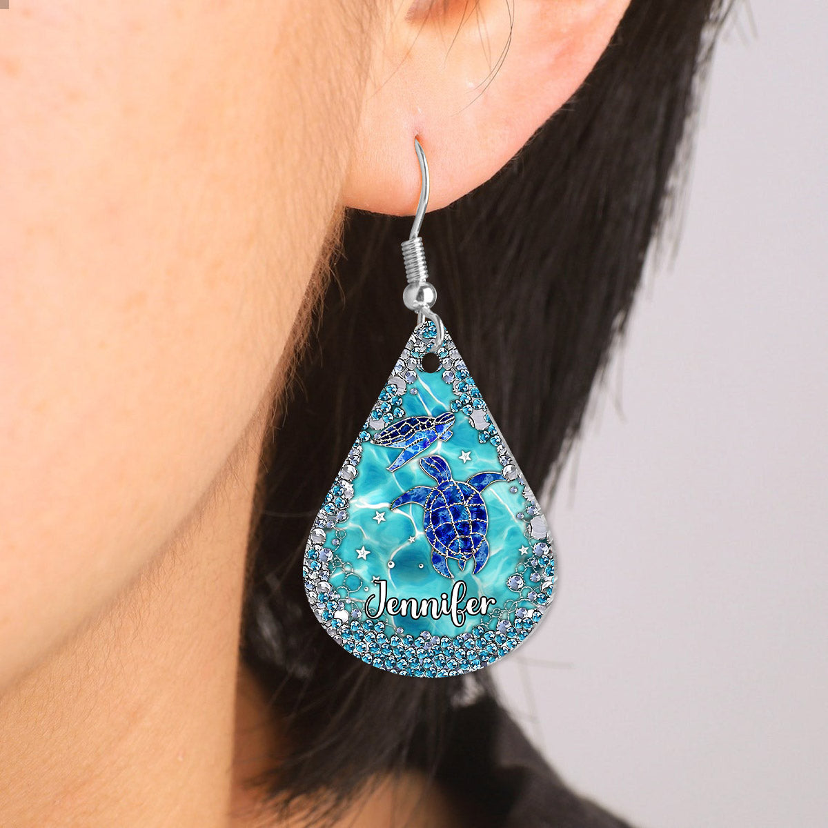 Liebe Schildkröten – Personalisierte Schildkröten-Ohrringe