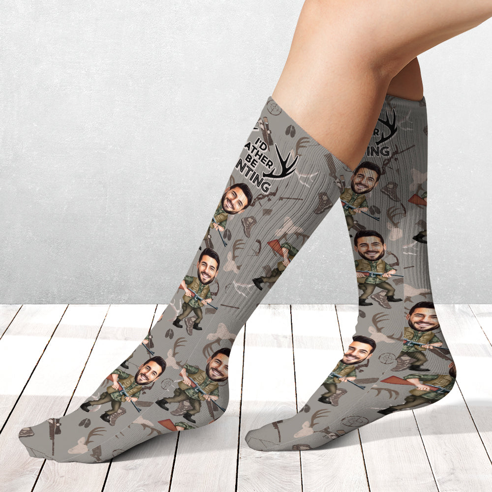 Lustige Jagd-Socken mit Foto – personalisierte Jagdsocken