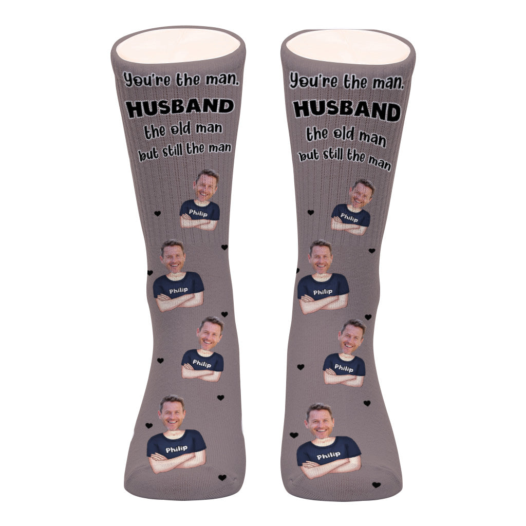 Du bist der Beste! – Geschenk für Papa, Opa, Onkel, Ehemann – Personalisierte Socken