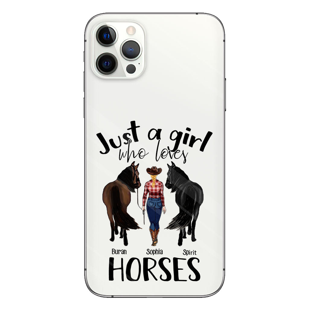 Just A Girl Who Loves Horses - Personalized Horse Clear Phone Case