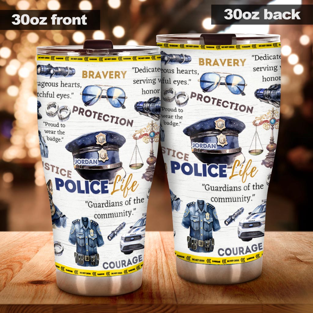 Police Officer - Personalized Police Officer Tumbler