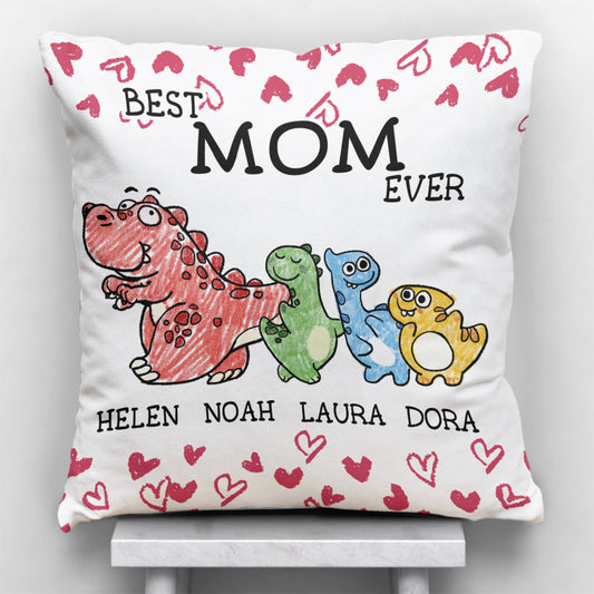 Der beste Mimisaurus aller Zeiten – Geschenk für Oma, Mama, Tante – Personalisiertes Dekokissen