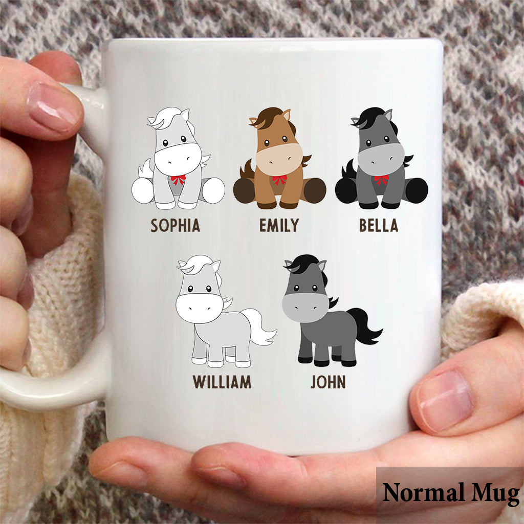 Daddy's Little Ponies – Pferdegeschenk für Papa, Opa, Ehemann, ihn – Personalisierte Tasse