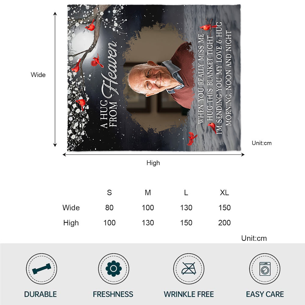 A Hug From Heaven - Personalized Memorial Blanket