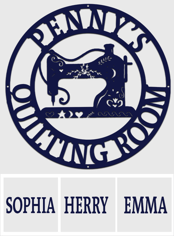 Quiltraum - Personalisiertes Quilt-Schild aus Metall