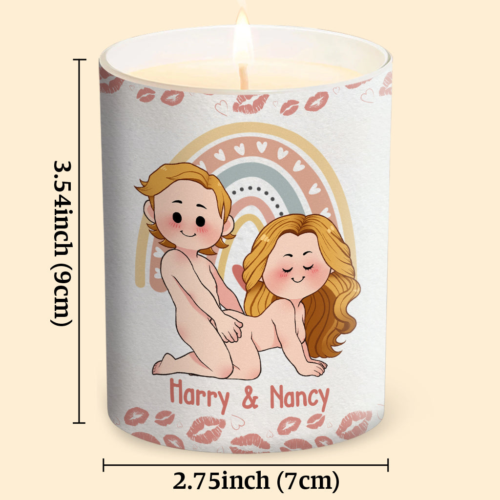 Welcome To The Poundtown Inappropriate Adult - Personalized Couple Candle With Wooden Lid