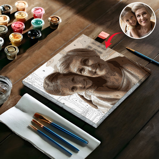 Individuelles Foto – Personalisiertes Malen-nach-Zahlen-Set für die ganze Familie