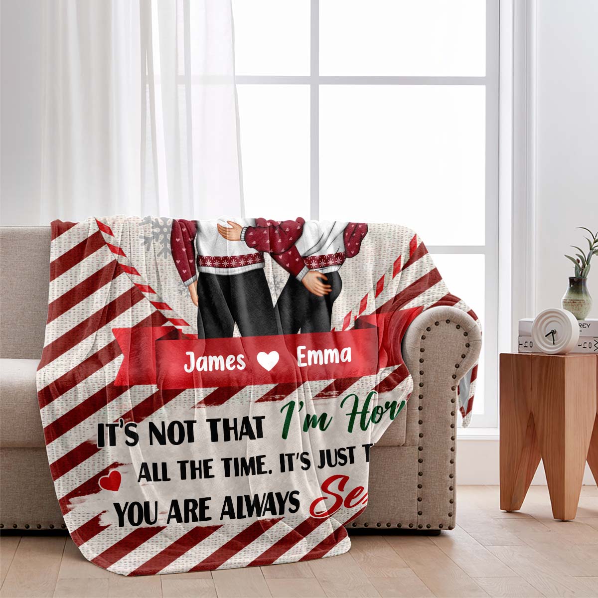 Du bist immer sexy – Geschenk für Ehemann, Ehefrau, Freund, Freundin – Personalisierte Decke