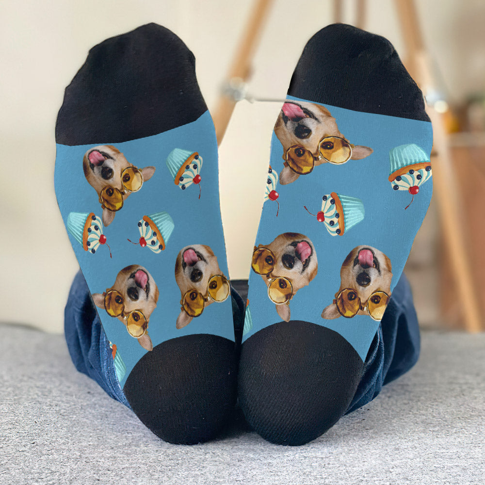 Lustiges Symbolmuster – personalisierte Hundesocken