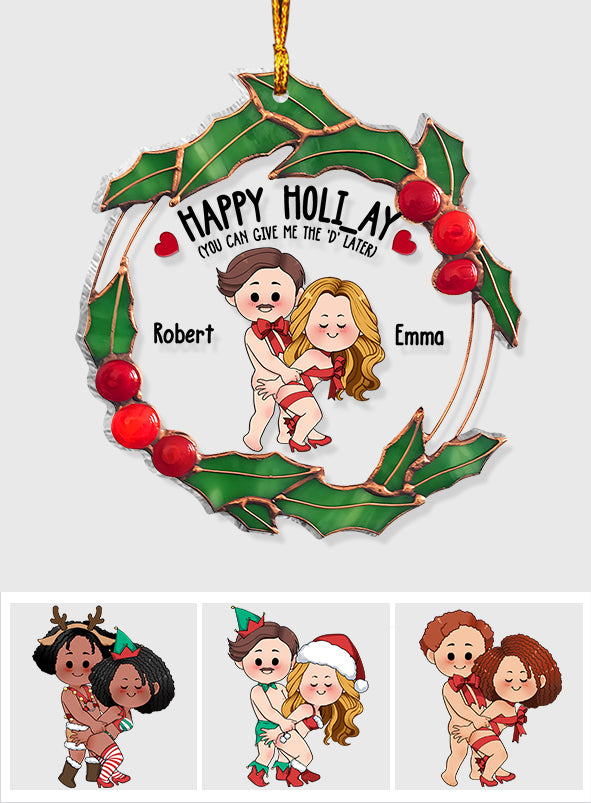 Frohe Feiertage – Geschenk für Ehemann, Freund – Personalisierter transparenter Weihnachtsschmuck
