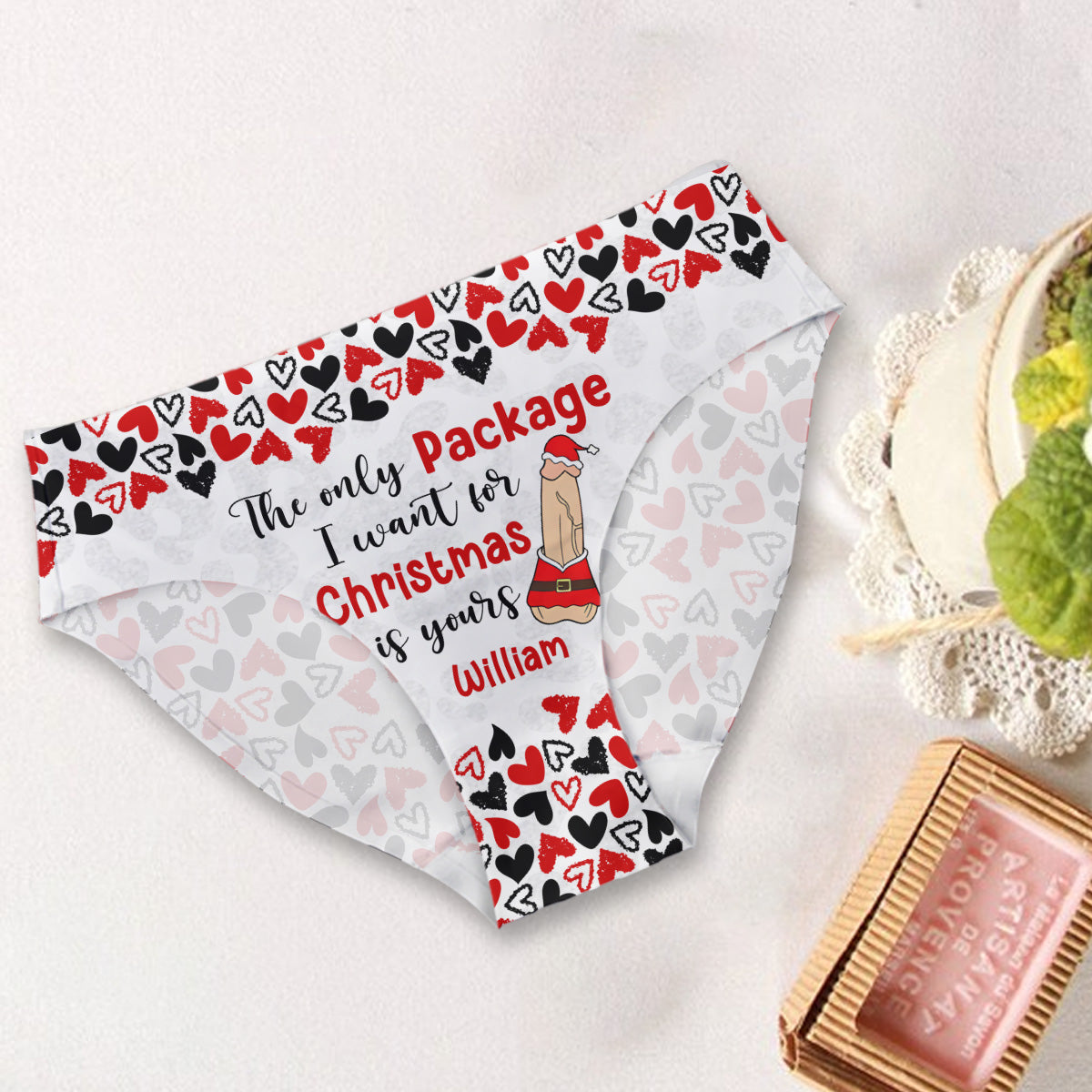 Das einzige Geschenk, das ich mir zu Weihnachten wünsche, ist deins – personalisierte Damen-Pärchenslips