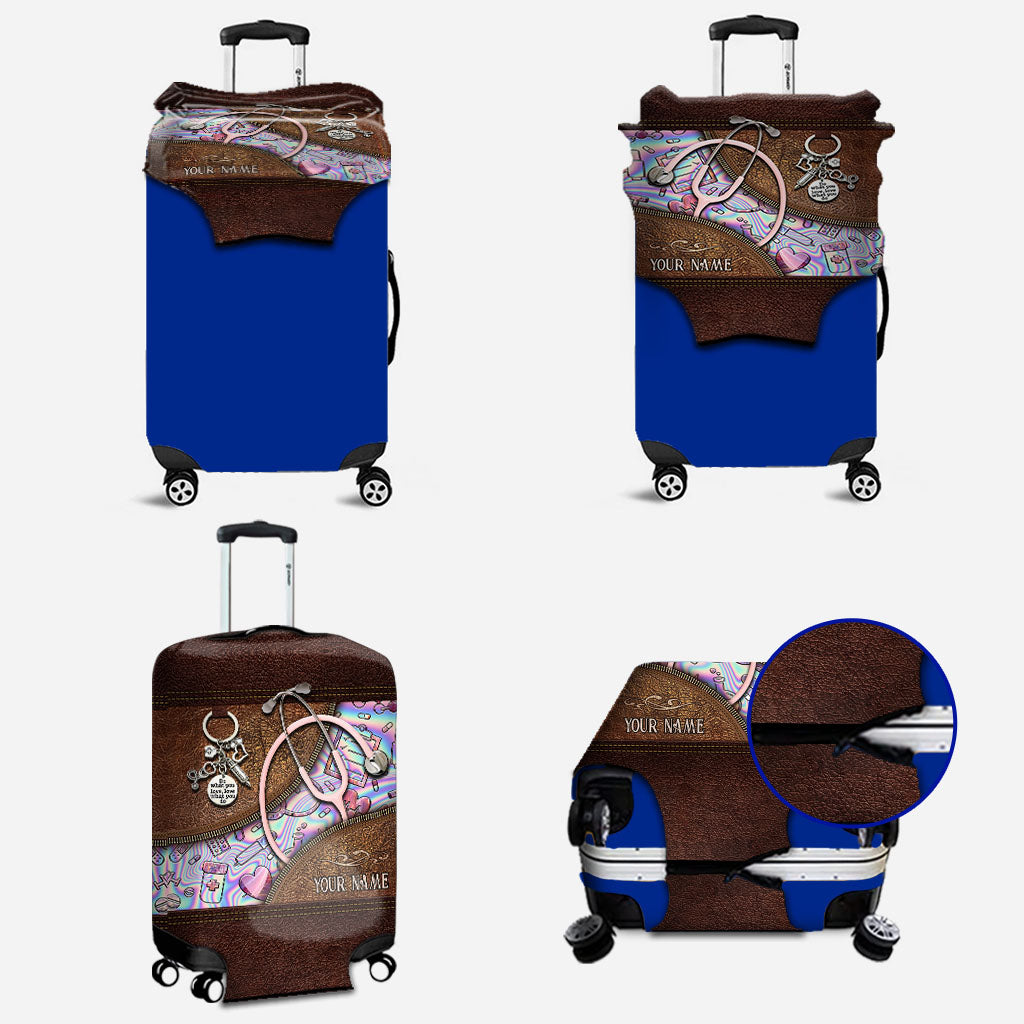 Rosa Stethoskop - Personalisierter Kofferbezug für Krankenschwestern