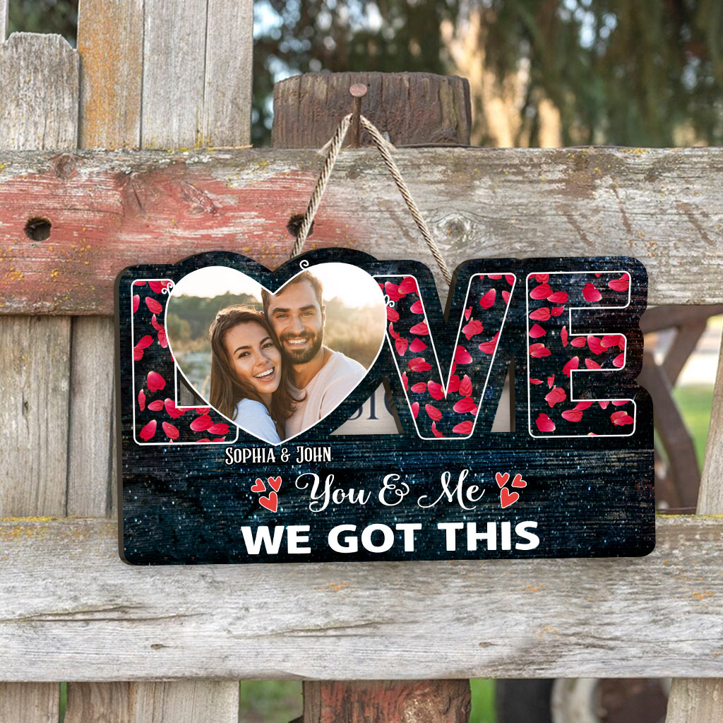 Das sind wir – Geschenk für Paare (Ehemann, Ehefrau, Freund, Freundin) – Personalisiertes Holzschild