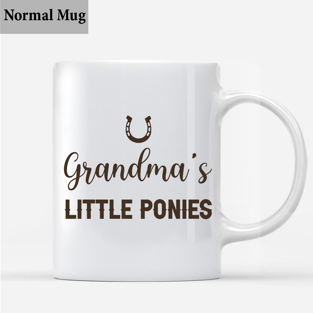 Daddy's Little Ponies – Pferdegeschenk für Papa, Opa, Ehemann, ihn – Personalisierte Tasse
