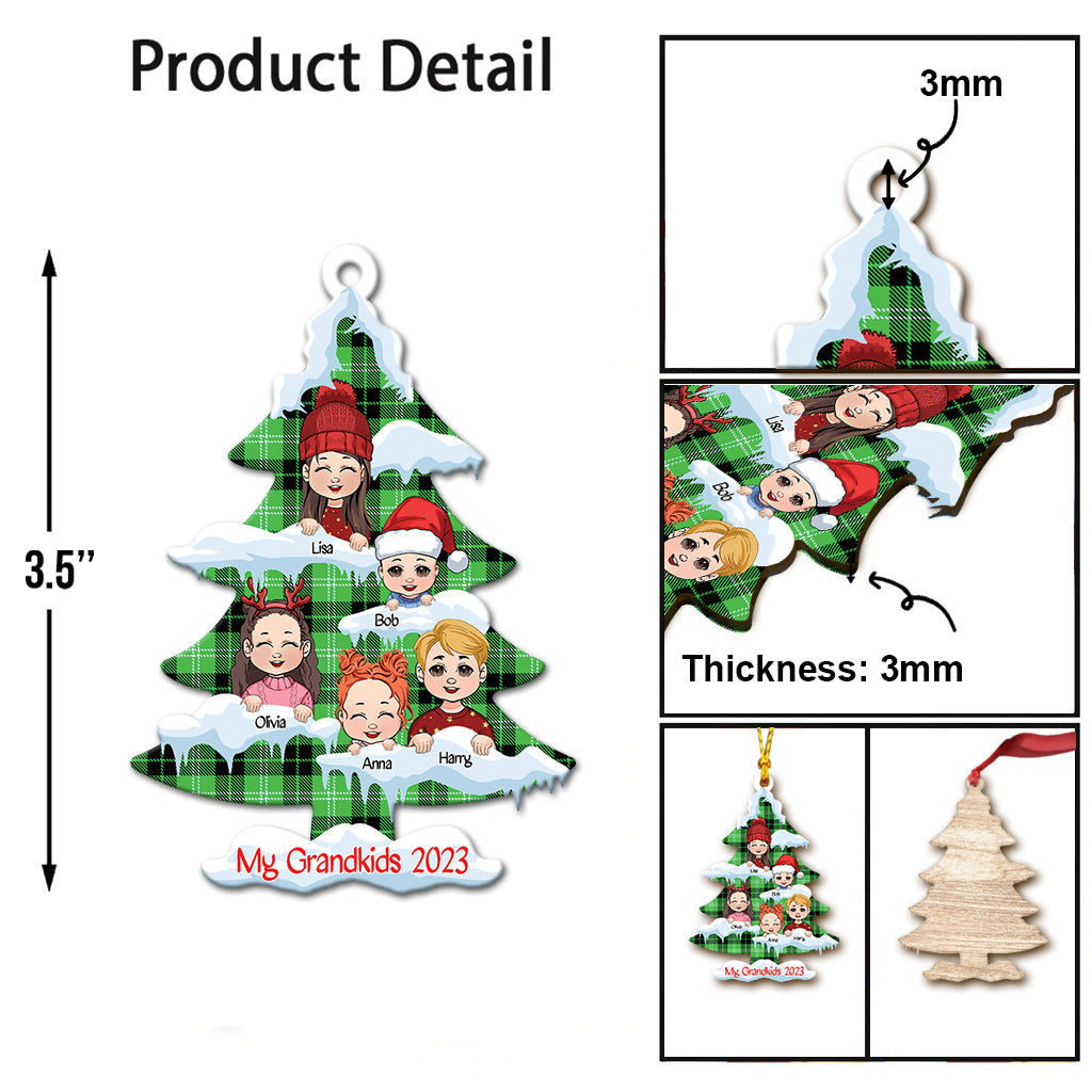 Meine Enkelkinder – Personalisierter Oma-Weihnachtsbaumschmuck