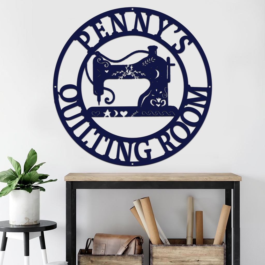 Quiltraum - Personalisiertes Quilt-Schild aus Metall