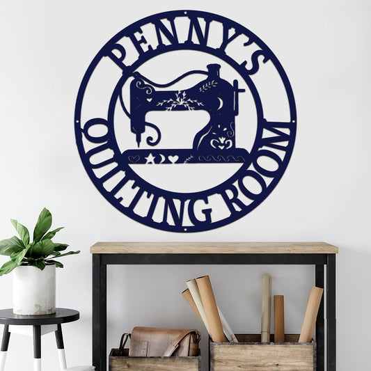 Quiltraum - Personalisiertes Quilt-Schild aus Metall